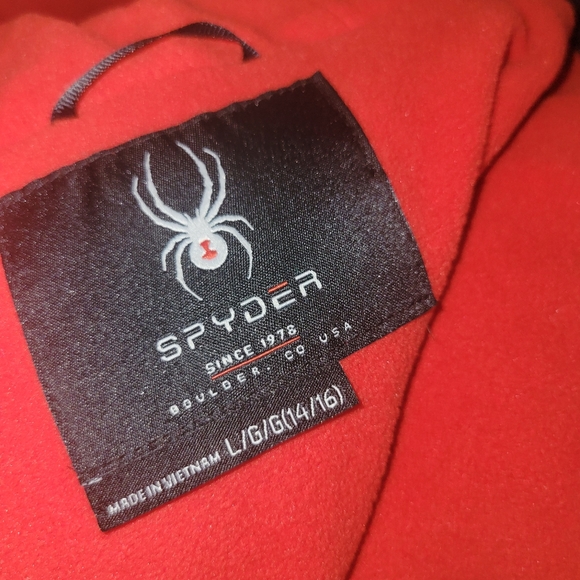 Firm! Spyder Kids Black and Red Hooded Jacket - Picture 9 of 11